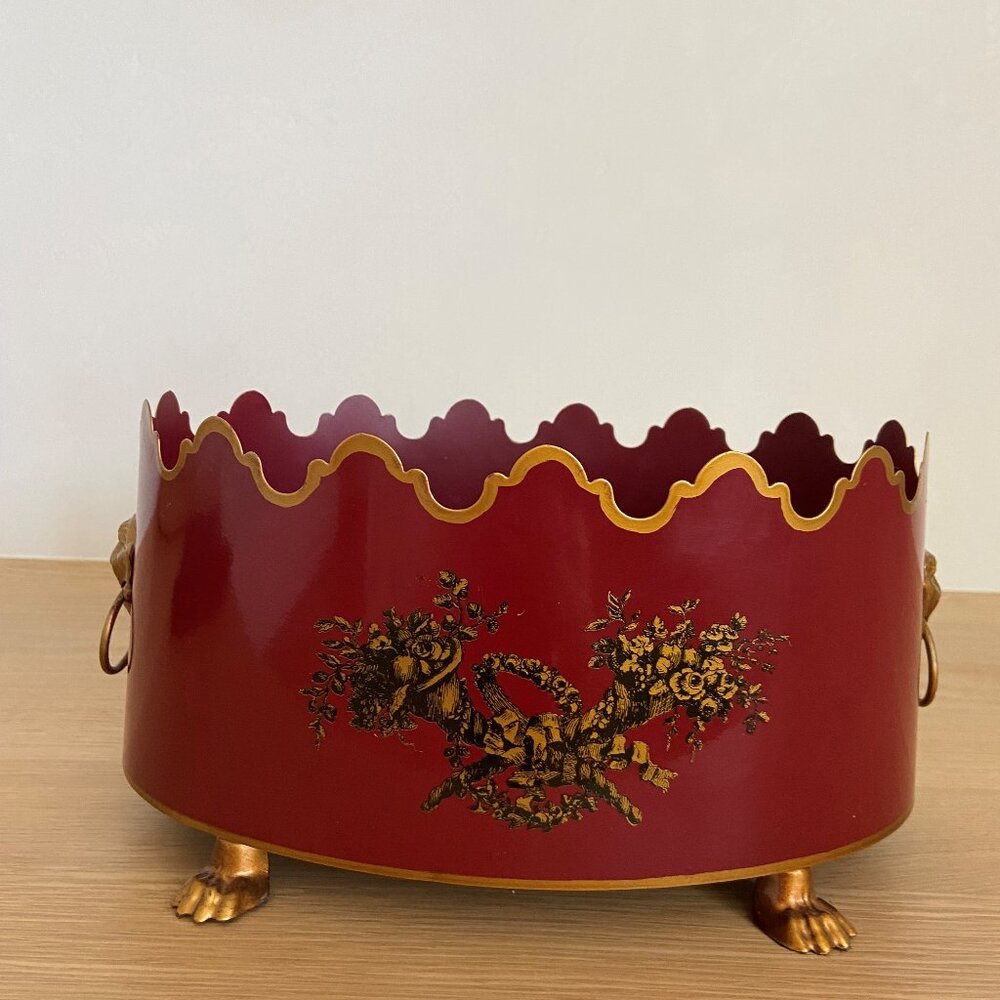 Vintage Metal Cachepot Made in Italy